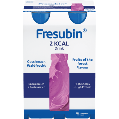 Fresubin 2 kcal Drink, Skogsbær, 4x200 ml Fresubin 2 kcal Drink, Skogsbær, 4x200 ml