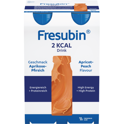 Fresubin 2 kcal Drink, Aprikos/fersken, 4x200 ml Fresubin 2 kcal Drink, Aprikos/fersken, 4x200 ml