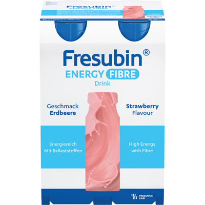 Fresubin Energy Fibre Drink jordbær, 4x200 ml Fresubin Energy Fibre Drink jordbær, 4x200 ml