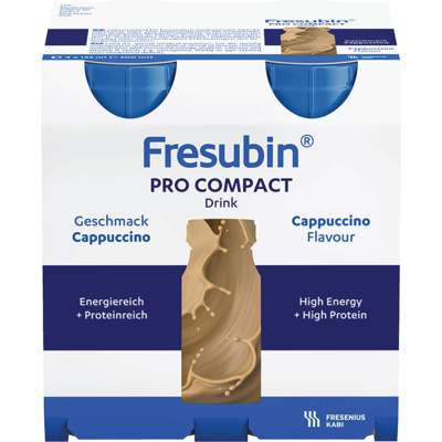 Fresubin Pro Compact Drink næringsdrikk, Cappuccino, 4x125 ml Fresubin Pro Compact Drink næringsdrikk, Cappuccino, 4x125 ml