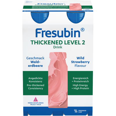 Fresubin Thickened Level 2 Næringsdrikk, Markjordbær, 4x200 ml Fresubin Thickened Level 2 Næringsdrikk, Markjordbær, 4x200 ml