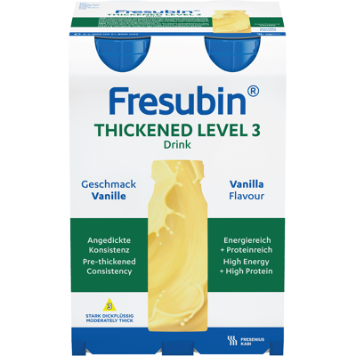 Fresubin Thickened Level 3 Næringsdrikk, Vanilje, 4x200 ml Fresubin Thickened Level 3 Næringsdrikk, Vanilje, 4x200 ml