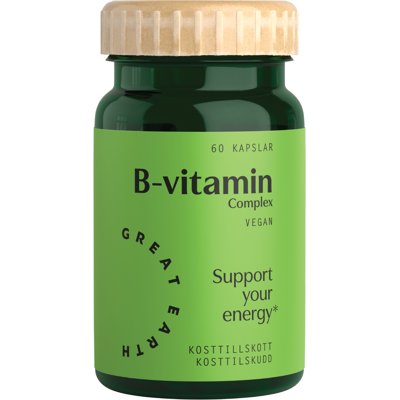 Great Earth B-vitamin Complex kapsler, 60 stk. Great Earth B-vitamin Complex kapsler, 60 stk.