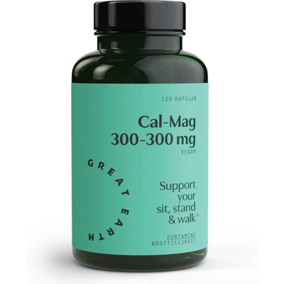Great Earth Cal-Mag 300-300 mg kapsler, 120 stk. Great Earth Cal-Mag 300-300 mg kapsler, 120 stk.