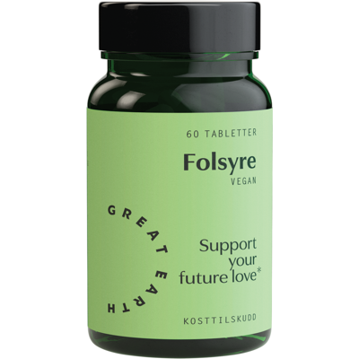 Great Earth Folsyre tabletter, 60 stk. Great Earth Folsyre tabletter, 60 stk.