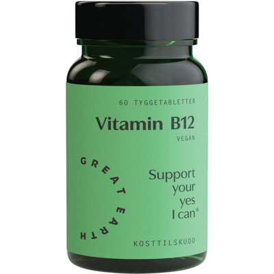 Great Earth Vitamin B12 tyggetabletter, 60 stk. Great Earth Vitamin B12 tyggetabletter, 60 stk.