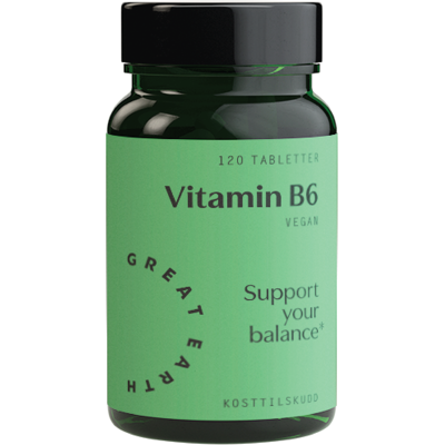 Great Earth Vitamin B6 tabletter, 120 stk. Great Earth Vitamin B6 tabletter, 120 stk.