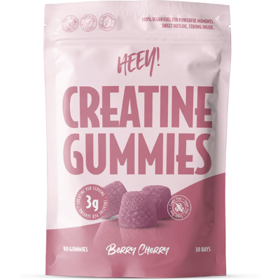 Heey! Creatine gummies, Berry Cherry, 90 stk. Heey! Creatine gummies, Berry Cherry, 90 stk.