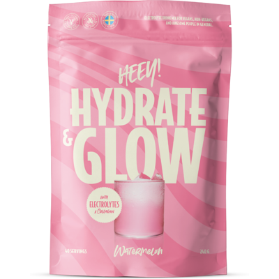 Heey! Hydrate & Glow Vannmelon Elektrolytter 240g Heey! Hydrate & Glow Vannmelon Elektrolytter 240g