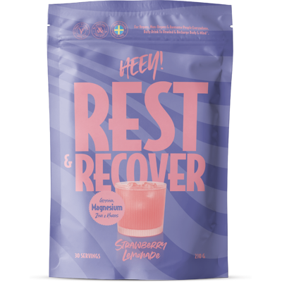 Heey! Rest & Recover Magnesium, Strawberry Lemonade, 210 g Heey! Rest & Recover Magnesium, Strawberry Lemonade, 210 g