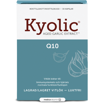 Kyolic Aged Garlic Extract + Q10, kapsler, 30 stk. Kyolic Aged Garlic Extract + Q10, kapsler, 30 stk.