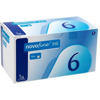 Novofine Kanyle 31G 0,25 x 6 mm, 100 stk. Novofine Kanyle 31G 0,25 x 6 mm, 100 stk.