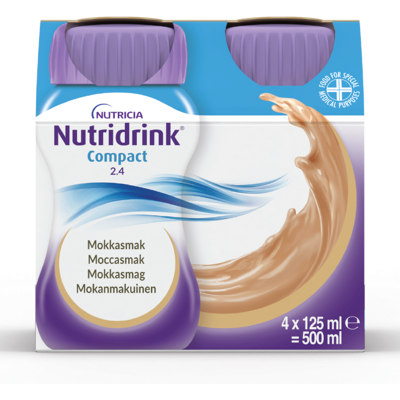 Nutridrink Compact 2.4 Næringsdrikk, Kaffe, 4x125 ml Nutridrink Compact 2.4 Næringsdrikk, Kaffe, 4x125 ml