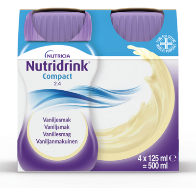 Nutridrink Compact næringsdrikk, Vanilje, 4x125 ml Nutridrink Compact næringsdrikk, Vanilje, 4x125 ml