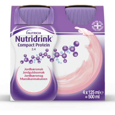 Nutridrink Compact Protein Jordbær 4x125 ml - Supplement Nutridrink Compact Protein Jordbær 4x125 ml - Supplement
