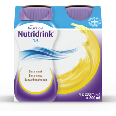 Nutridrink Banan 4x200 ml - Fullverdig ernæring Nutridrink Banan 4x200 ml - Fullverdig ernæring