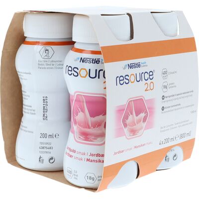 Resource Jordbær 4x200ml - Medisinsk Ernæring Resource Jordbær 4x200ml - Medisinsk Ernæring