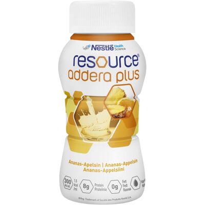 Resource Addera plus næringstilskudd, Ananas og appelsin, 4x200 ml Resource Addera plus næringstilskudd, Ananas og appelsin, 4x200 ml