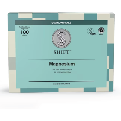SHIFT Magnesium tabletter, 180 stk. SHIFT Magnesium tabletter, 180 stk.