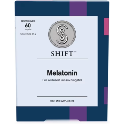 SHIFT Melatonin 1 mg kapsler, 60 stk. SHIFT Melatonin 1 mg kapsler, 60 stk.