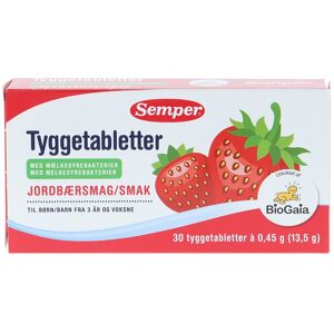 Semper Lactobacillus reuteri Tyggetabletter med jordbærsmak - Kosttilskudd Semper Lactobacillus reuteri Tyggetabletter med jordbærsmak - Kosttilskudd