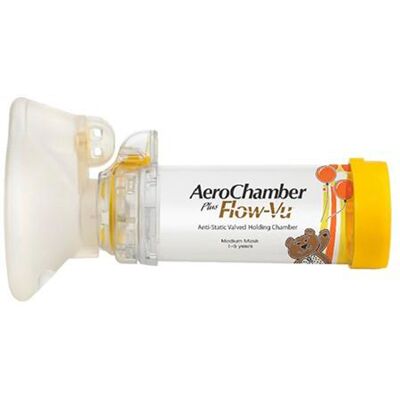 Chiesi Farmaceutici Aerochamber Plus Flow-Vu Medium - Medisinsk Utstyr Chiesi Farmaceutici Aerochamber Plus Flow-Vu Medium - Medisinsk Utstyr