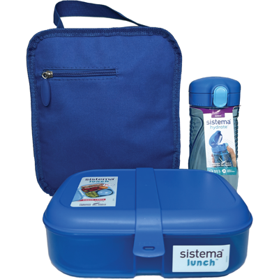 Sistema Lunch Time Set, Blå, 1 sett Sistema Lunch Time Set, Blå, 1 sett