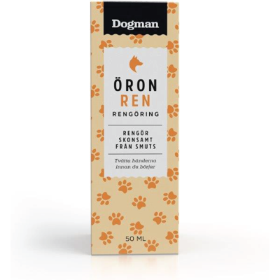 Dogman Ørerensingsvæske - Skånsom for hunder - 50ml Dogman Ørerensingsvæske - Skånsom for hunder - 50ml