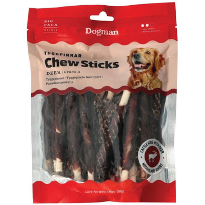 Dogman Tyggepinner Hjort, 300 g Dogman Tyggepinner Hjort, 300 g