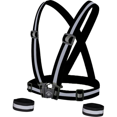 Nordic Grip Reflekssele Kids + 1 par Refleksbånd arm/ben, Svart, 1 sett Nordic Grip Reflekssele Kids + 1 par Refleksbånd arm/ben, Svart, 1 sett