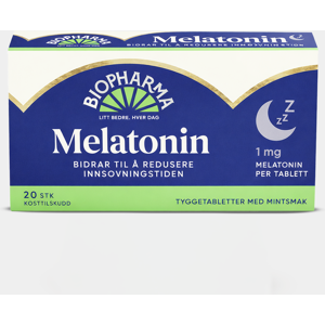 Biopharma Melatonin Tyggetabletter Biopharma Melatonin Tyggetabletter