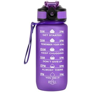 MOTIVATION BOTTLE Motivasjonsflaske Lilla 600ml