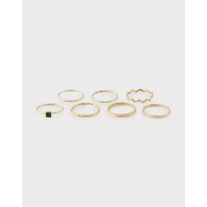 Pieces - Ringer - Gold Colour - Pcvyrit 7-Pack Rings Sww - Smykker - rings Gold Colour Small