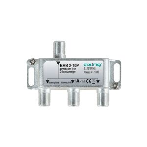 Axing BAB 2-10P, Kabelspillter, 5 - 1218 MHz, Grå, A, 10 dB, F