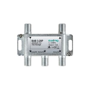 Axing BAB 3-20P, Kabelspillter, 5 - 1218 MHz, Grå, A, 20 dB, F