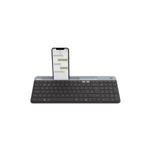 Logitech Slim Multi-Device K580 - Tastatur - Bluetooth, 2.4 GHz - Pan Nordic - grafitt