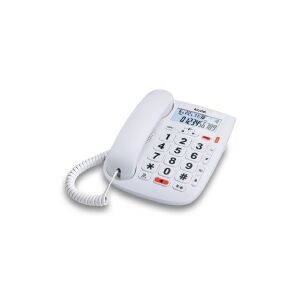 Alcatel TMAX 20, Analog/DECT-telefon, Kablet håndsett, Høyttalertelefon, 10 oppføringer, Ringe-ID, Hvit
