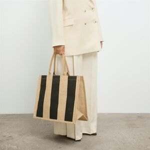 Camilla Pihl Market Bag Large - Black Stripe Sort OS