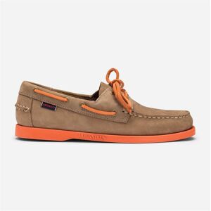 Sebago Docksides Portland Nubuck - Brown Taupe-Orange Brun US 8,5