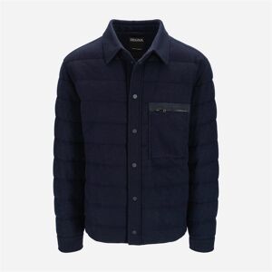 Zegna Oasi Cashmere Shirt Jacket - Navy Solid Blå 52