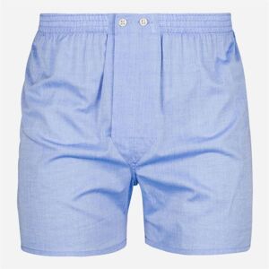 Derek Rose Classic Fit Cotton Boxer Shorts - Blue Blå S