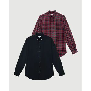 Seasonal 2pk Perfect Shirt Black + Flannel Noël