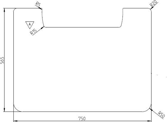 JØTUL F 165 - GULVPLATE GLASS