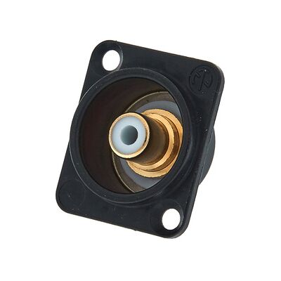 Neutrik NF2 D-B-9 Cinch-Einbaubuchse weiß Neutrik NF2 D-B-9 Cinch-Einbaubuchse weiß