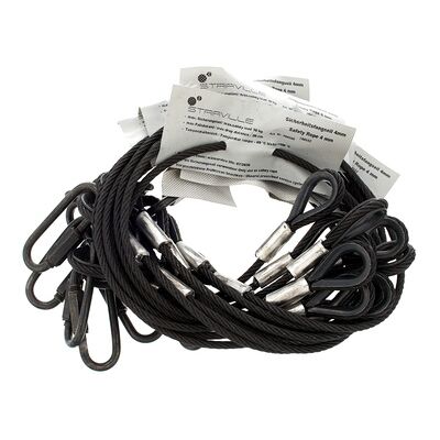 Stairville Safety Set 60cm/4mm Bk 10pcs Stairville Safety Set 60cm/4mm Bk 10pcs