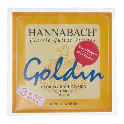 Hannabach Goldin Super Carbon Diskantsaiten 3-er Set Hannabach Goldin Super Carbon Diskantsaiten 3-er Set