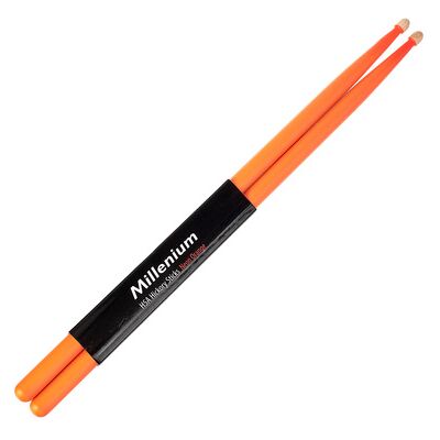Millenium H5A Hickory Sticks Neon Orange Millenium H5A Hickory Sticks Neon Orange