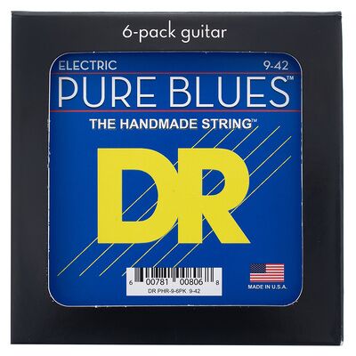 DR Strings Pure Blues PHR-9 6-Pack DR Strings Pure Blues PHR-9 6-Pack