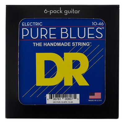 DR Strings Pure Blues PHR-10 6-Pack DR Strings Pure Blues PHR-10 6-Pack