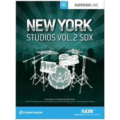 Toontrack Toontrack SDX Vol II New York Studios - Sample Library Toontrack Toontrack SDX Vol II New York Studios - Sample Library